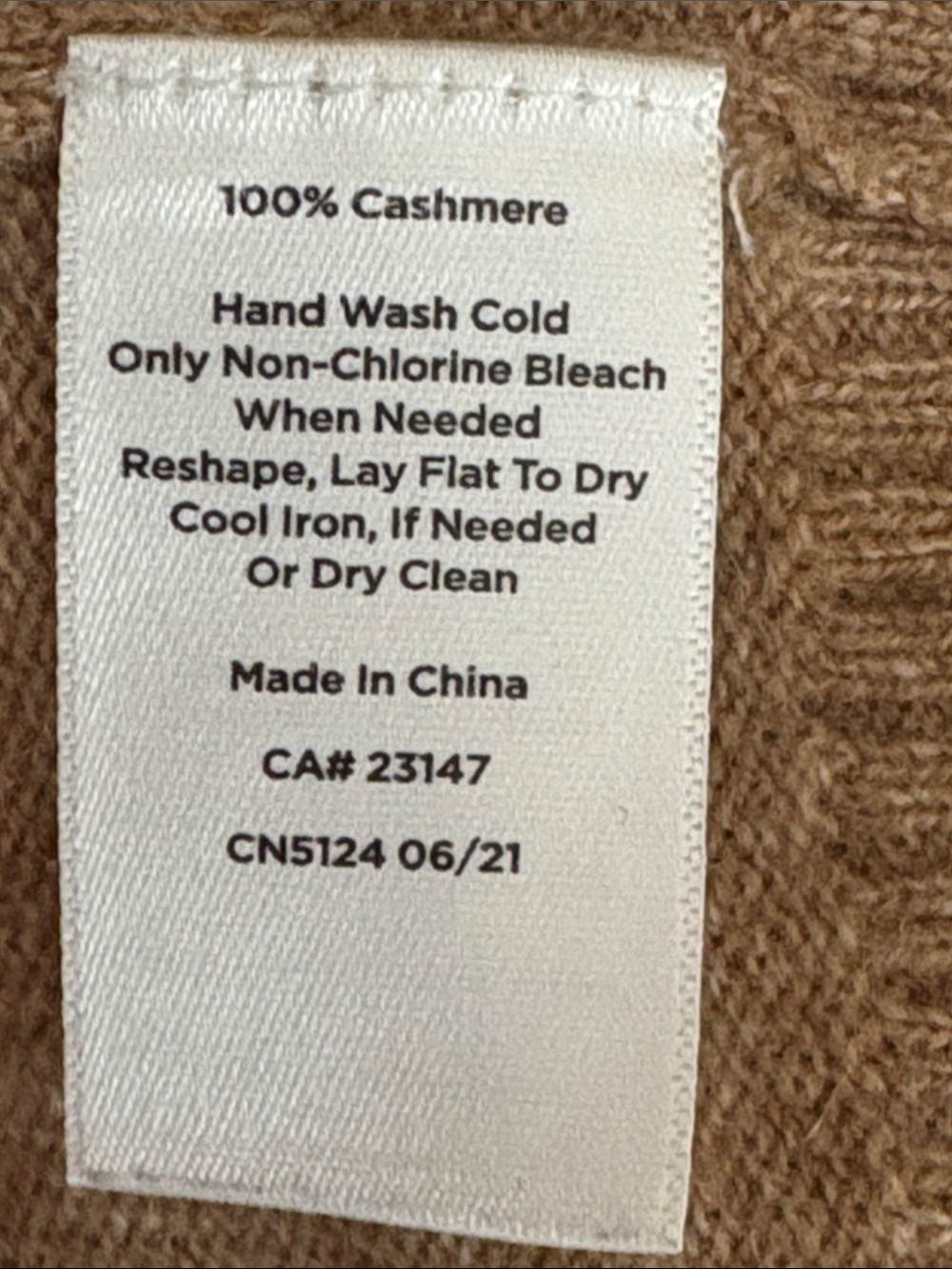 Haven Well Within 100% Cashmere Open Collar Sweater Brown Size Large - Picture 4 of 4